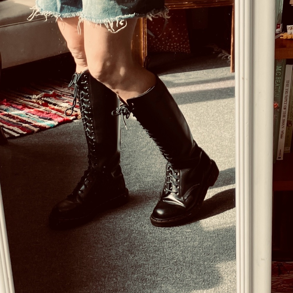 Dr. Martens Black Tall Lace-Up Boots - Picture 4 of 10